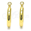 Argolla Mediana 02.179.0005.30 Oro Laminado, Diseño de Hueco, Pulido, Tono Dorado