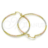 Argolla Grande 02.168.0037.1.50 Oro Laminado, Diamantado, Tres Tonos