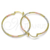 Argolla Mediana 02.168.0039.1.40 Oro Laminado, Diamantado, Tres Tonos