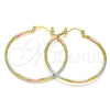 Argolla Mediana 02.168.0039.1.40 Oro Laminado, Diamantado, Tres Tonos