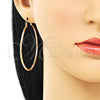 Argolla Grande 02.168.0039.1.50 Oro Laminado, Diamantado, Tres Tonos