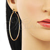 Argolla Grande 02.168.0039.1.60 Oro Laminado, Diamantado, Tres Tonos