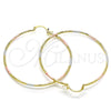 Argolla Grande 02.168.0039.1.60 Oro Laminado, Diamantado, Tres Tonos