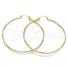 Argolla Grande 02.168.0039.1.60 Oro Laminado, Diamantado, Tres Tonos