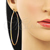 Argolla Extra Grande 02.168.0039.1.70 Oro Laminado, Diamantado, Tres Tonos