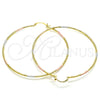 Argolla Extra Grande 02.168.0039.1.70 Oro Laminado, Diamantado, Tres Tonos