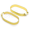 Argolla Pequeña 02.170.0404.25 Oro Laminado, Diseño de Llave Griega, Diamantado, Tono Dorado