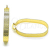 Argolla Pequeña 02.170.0404.25 Oro Laminado, Diseño de Llave Griega, Diamantado, Tono Dorado