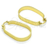 Argolla Pequeña 02.170.0405.25 Oro Laminado, Diseño de Llave Griega, Diamantado, Tono Dorado