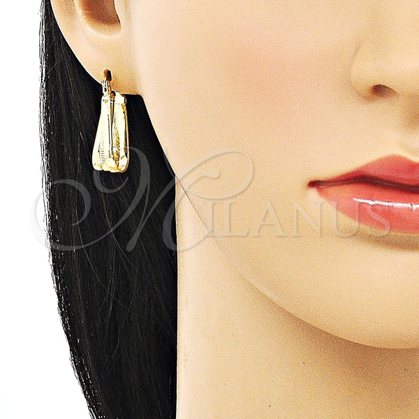 Argolla Pequeña 02.170.0410.15 Oro Laminado, Diamantado, Tono Dorado