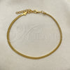Pulsera Básica 03.02.0095.07 Oro Laminado, Diseño de Herringbone, Pulido, Tono Dorado (02 MM Thickness, 7 Inches Length)
