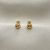 Arete Dormilona 02.02.0507 Oro Laminado, Pulido Blanco, Tono Dorado
