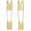 Collares con Dije 04.02.0019 Oro Laminado, Diseño de Espíritu Santo, Pulido, Tono Dorado (01 MM Thickness, 16 Inches Length)