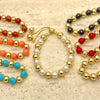 Kit Surtido de 15 Pulseras Ajustables con Piedra Natural de Oro Laminado al por mayor — SKU 151270