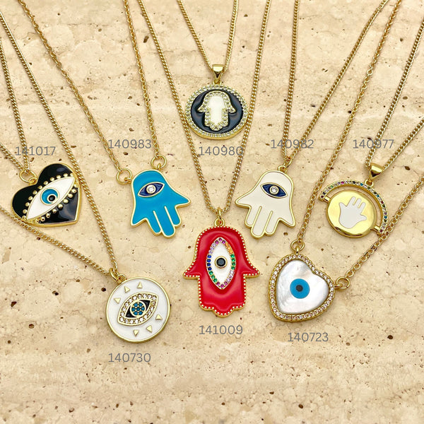 Kit Surtido de 20 Collares de la Suerte de Oro Laminado al por mayor — SKU 151272