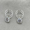 Earcuff 02.401.0077 Plata Rodinada, con Zirconia Cubica Blanca, Pulido, Tono Plateado