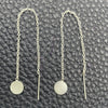 Arete Violador 02.401.0080 Plata Rodinada, Diseño de Bola, Pulido, Tono Plateado