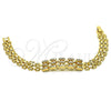 Pulsera Elegante 03.283.0285.08 Oro Laminado, con Micro Pave Blanca, Pulido, Tono Dorado (Grosor 10 MM, 8 Pulgadas de Largo)