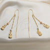 Arete Violador 02.253.0060 Oro Laminado, Diseño de Búho, con Granate Zirconia Cubica, Pulido, Tres Tonos