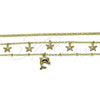 Gargantilla Elegante 04.213.0266.16 Oro Laminado, Diseño de Delfín y Estrella, Pulido, Tono Dorado (05 MM Thickness, 16 Inches Length)