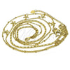 Gargantilla Elegante 04.213.0266.16 Oro Laminado, Diseño de Delfín y Estrella, Pulido, Tono Dorado (05 MM Thickness, 16 Inches Length)