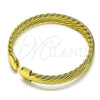 Aro Individual 07.341.0045 Oro Laminado, Diseño de Torcido, Diamantado, Tono Dorado (08 MM Thickness, One size fits all)