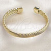 Aro Individual 07.341.0045 Oro Laminado, Diseño de Torcido, Diamantado, Tono Dorado (08 MM Thickness, One size fits all)