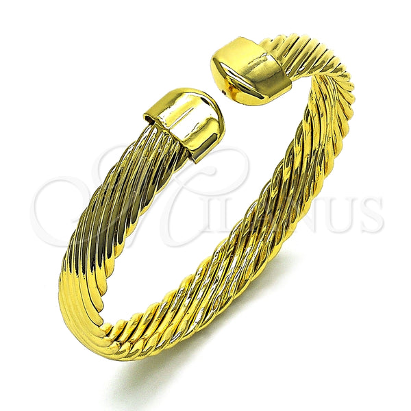 Aro Individual 07.341.0045 Oro Laminado, Diseño de Torcido, Diamantado, Tono Dorado (08 MM Thickness, One size fits all)
