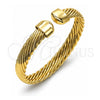 Aro Individual 07.341.0045 Oro Laminado, Diseño de Torcido, Diamantado, Tono Dorado (08 MM Thickness, One size fits all)