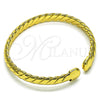 Aro Individual 07.341.0048 Oro Laminado, Diseño de Torcido, Diamantado, Tono Dorado (07 MM Thickness, One size fits all)