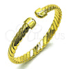Aro Individual 07.341.0048 Oro Laminado, Diseño de Torcido, Diamantado, Tono Dorado (07 MM Thickness, One size fits all)