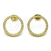 Arete Dormilona 02.379.0034 Oro Laminado, con Marfil Perla, Pulido, Tono Dorado
