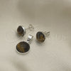 Juego de Arete y Dije de Adulto 10.392.0006 Plata Rodinada, con Opal Onix Negro, Pulido, Tono Plateado