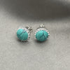 Arete Dormilona 02.399.0046 Plata Rodinada, con Perla Light Turquoise, Pulido, Tono Plateado
