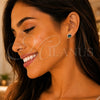 Arete Dormilona 02.399.0050 Plata Rodinada, con Perla Verde, Pulido, Tono Plateado