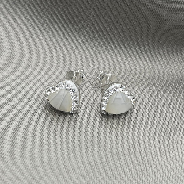 Arete Dormilona 02.399.0052 Plata Rodinada, con Perla Marfil, Pulido, Tono Plateado