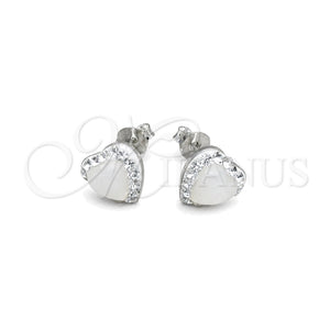 Arete Dormilona 02.399.0052 Plata Rodinada, con Perla Marfil, Pulido, Tono Plateado