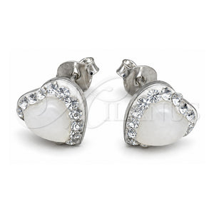 Arete Dormilona 02.399.0052 Plata Rodinada, con Perla Marfil, Pulido, Tono Plateado