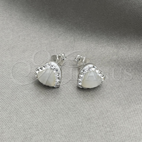 Arete Dormilona 02.399.0052 Plata Rodinada, con Perla Marfil, Pulido, Tono Plateado