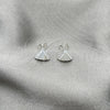 Arete Dormilona 02.399.0054 Plata Rodinada, con Perla Marfil, Pulido, Tono Plateado