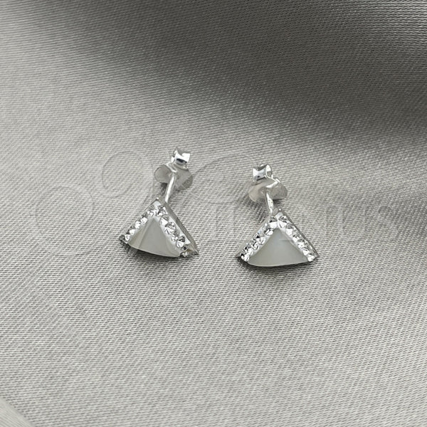 Arete Dormilona 02.399.0054 Plata Rodinada, con Perla Marfil, Pulido, Tono Plateado