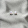 Arete Dormilona 02.399.0055 Plata Rodinada, con Perla Rosa, Pulido, Tono Plateado