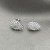 Arete Dormilona 02.399.0056 Plata Rodinada, con Perla Marfil, Pulido, Tono Plateado