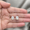 Arete Dormilona 02.399.0058 Plata Rodinada, con Perla Marfil, Pulido, Tono Plateado