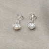 Arete Dormilona 02.399.0059 Plata Rodinada, con Marfil Perla, Pulido, Tono Plateado