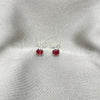Arete Dormilona 02.397.0039.01 Plata Rodinada, con Zirconia Cubica Granate, Pulido, Tono Plateado