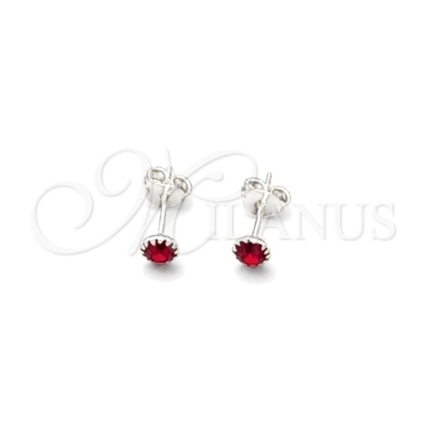 Arete Dormilona 02.397.0039.01 Plata Rodinada, con Zirconia Cubica Granate, Pulido, Tono Plateado