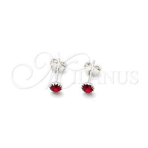 Arete Dormilona 02.397.0039.01 Plata Rodinada, con Zirconia Cubica Granate, Pulido, Tono Plateado