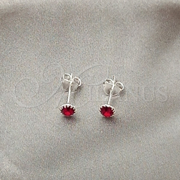 Arete Dormilona 02.397.0039.01 Plata Rodinada, con Zirconia Cubica Granate, Pulido, Tono Plateado