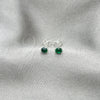 Arete Dormilona 02.397.0039.05 Plata Rodinada, con Zirconia Cubica Esmeralda, Pulido, Tono Plateado